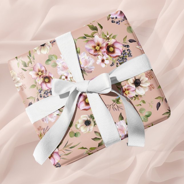Papier Cadeau Peony Garden Adobe Clay Mariage (Peony Garden Adobe Clay Wedding Wrapping Paper)
