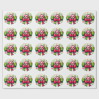 Papier Cadeau Peppermint Joy: Holiday Candy Character