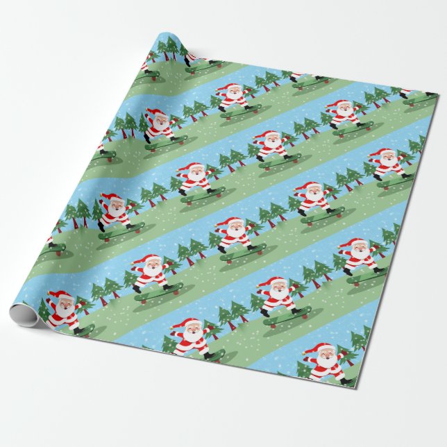 Papier Cadeau Père Noël (Déroulé)