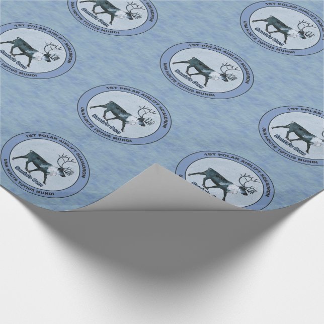Papier Cadeau Père Noël 1er Polar Airlift Sqdn - Subduit (Coin)