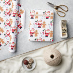 Papier Cadeau Père Noël Baby Christmas Winter Red Baby shower<br><div class="desc">Personnalisé Père Noël Baby,  motif baby shower,  rouge,  Noël,  Noël,  Noël,  papier d'emballage hiver.</div>