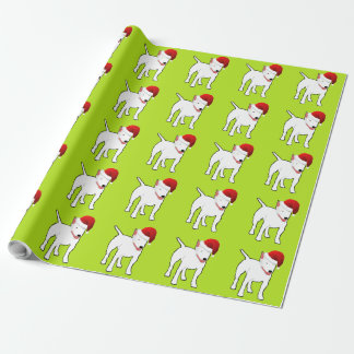 Papier Cadeau Père Noël Bull Terrier