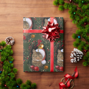 Papier Cadeau Père Noël Cat