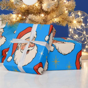 Papier Cadeau Père Noël Clinquant Classique de Noël