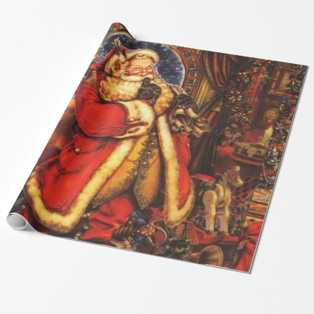 Papier Cadeau père Noël coupé (Déroulé)
