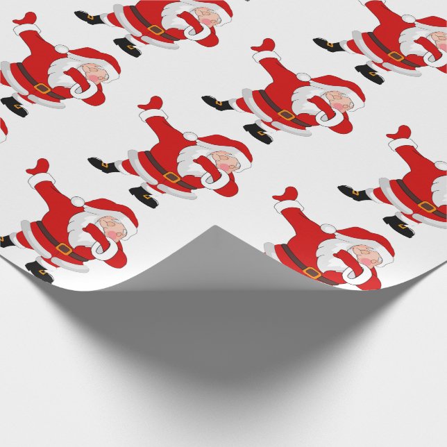 Papier Cadeau Père Noël dansant (Coin)