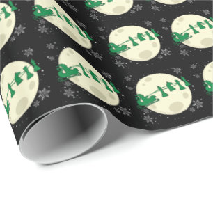 Papier Cadeau Père Noël de Noël d'échecs - Renne de pièce d'éche