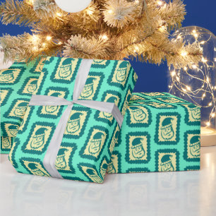 Papier Cadeau Père Noël de Noël fantaisiste Mignon Clair Fête
