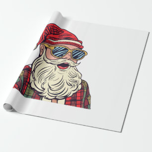Papier Cadeau Père Noël - Drôle