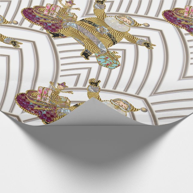 Papier Cadeau Père Noël est en route Noël (Coin)