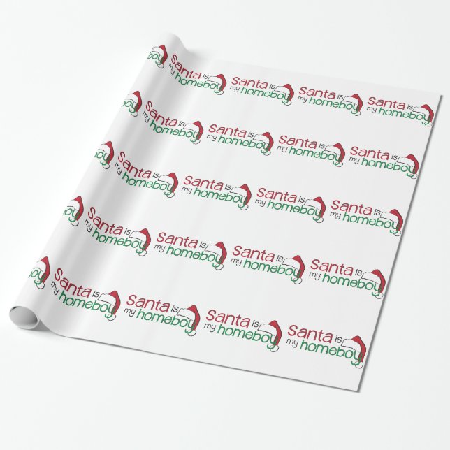 Papier Cadeau Père Noël est mon homeboy (Déroulé)