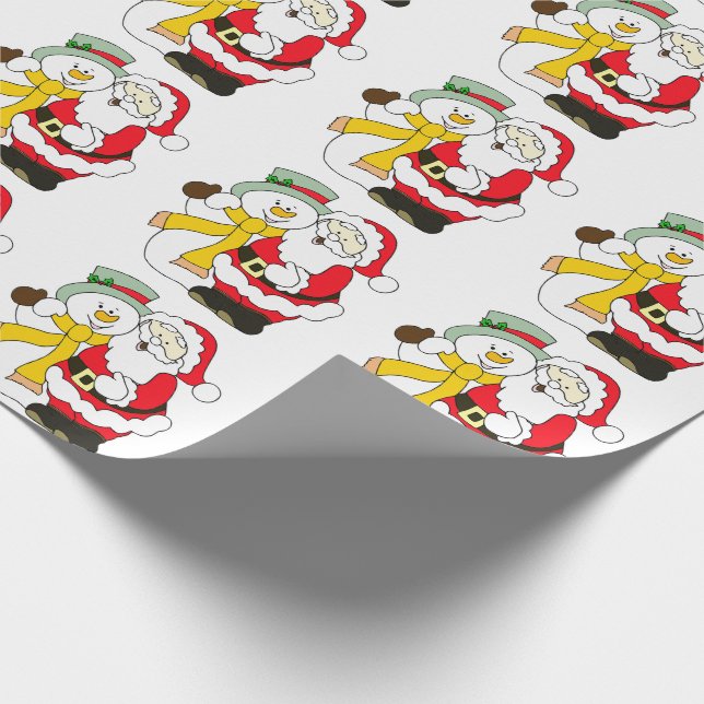 Papier Cadeau Père Noël et Snowman (Coin)