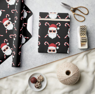 Papier Cadeau Père Noël et Sucres de canne personnalisés