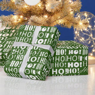 Papier Cadeau Père Noël Festive HO ! Oh ! Oh ! Salutation dans N
