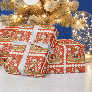 Papier Cadeau Père Noël Goose Christmas Holiday