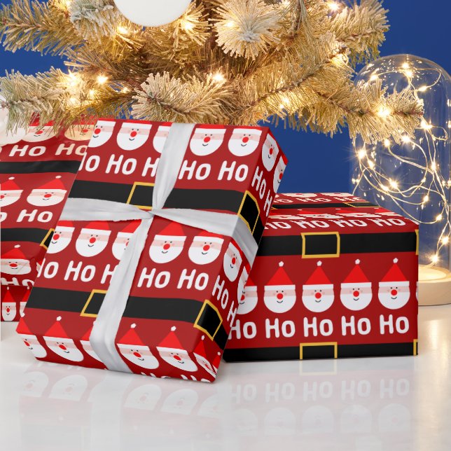 Papier Cadeau Père Noël Ho Ho Ho Motif (Vacances)