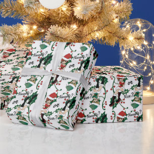 Papier Cadeau père Noël J'ai été vilain ? ou Nice ? -Fille