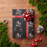 Papier Cadeau Père Noël jouant de la guitare rétro 90s Christmas<br><div class="desc">Père Noël jouant de la guitare rétro 90s Christmas Rock Funny Santa Xmas</div>