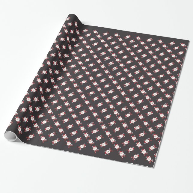 Papier Cadeau Père Noël mignon (Déroulé)