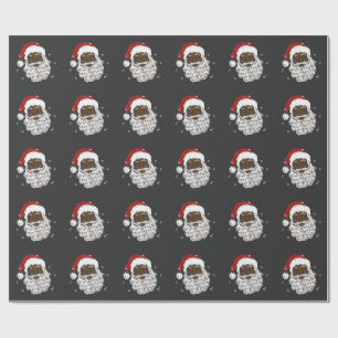 Papier Cadeau Père Noël noir Noël Histoire noire Noël 