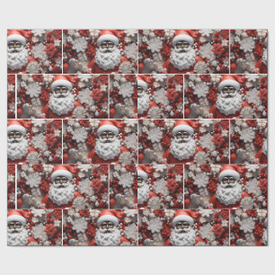 Papier Cadeau Père Noël Noir, Noël Melanin, Vilain Noël