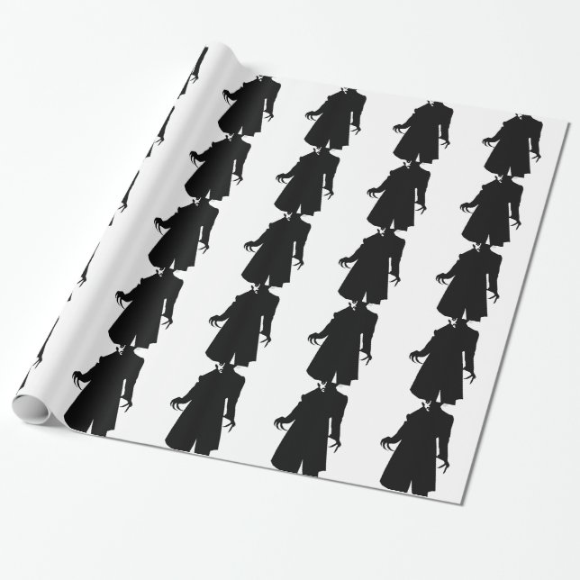 Papier Cadeau père Noël nosferatu (Déroulé)