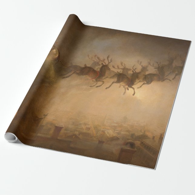 Papier Cadeau Père Noël par William Holbrook Beard (Déroulé)