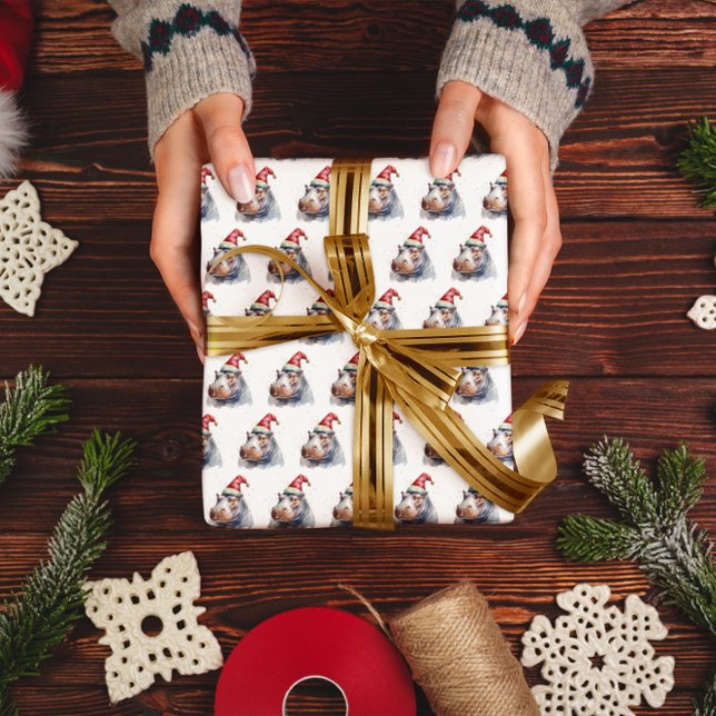 Papier Cadeau Père Noël Petit Hippo (Créateur téléchargé)