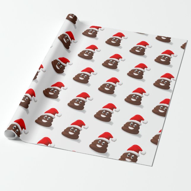 Papier cadeau père Noël Poo Emoji (Déroulé)