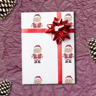 Papier Cadeau Père Noël - Santon Poupée Jouet Noël