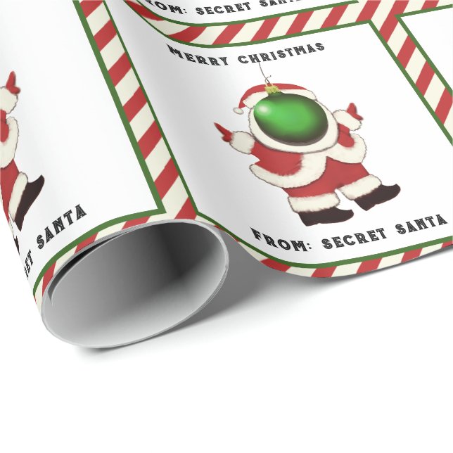Papier Cadeau Père Noël secret de Noël (Coin rond)