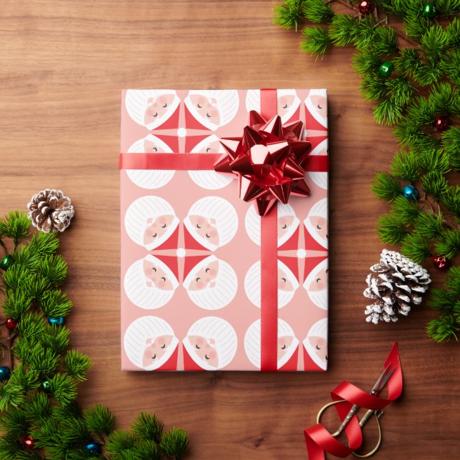 Papier Cadeau Père Noël Tête Noël (Cadeau de vacances)