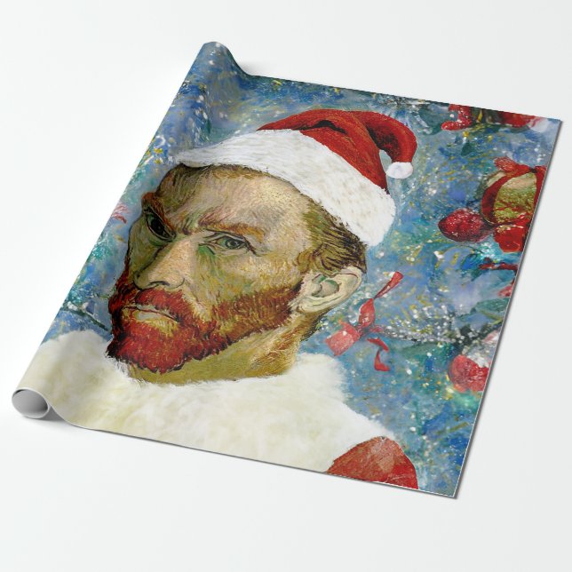 Papier Cadeau Père Noël, Van Gogh (Déroulé)