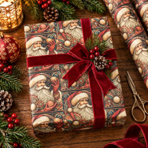 Père Noël victorien vintage de style ancien 