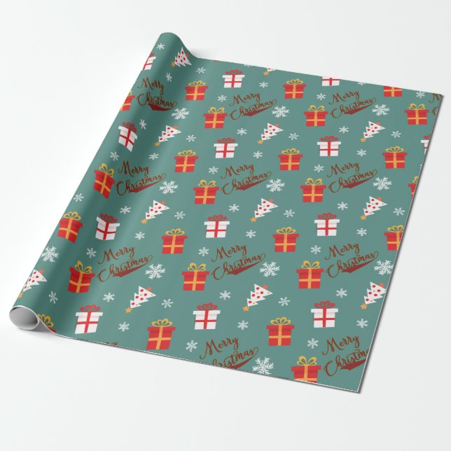 Papier Cadeau Période de fêtes de Noël  (Déroulé)