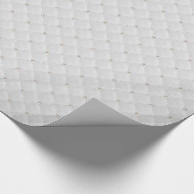 Papier Cadeau Perle blanche collée (Coin)