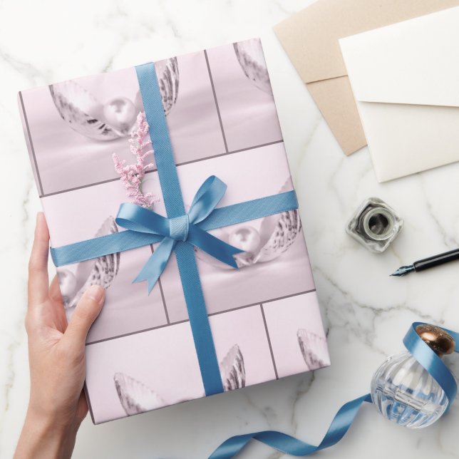 Papier Cadeau Perle rose en coquillage (Cadeaux)