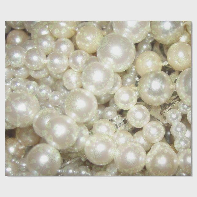 Papier Cadeau Perles Avec Design (Plat)