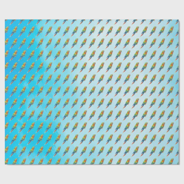 Papier Cadeau Perroquet (Plat)