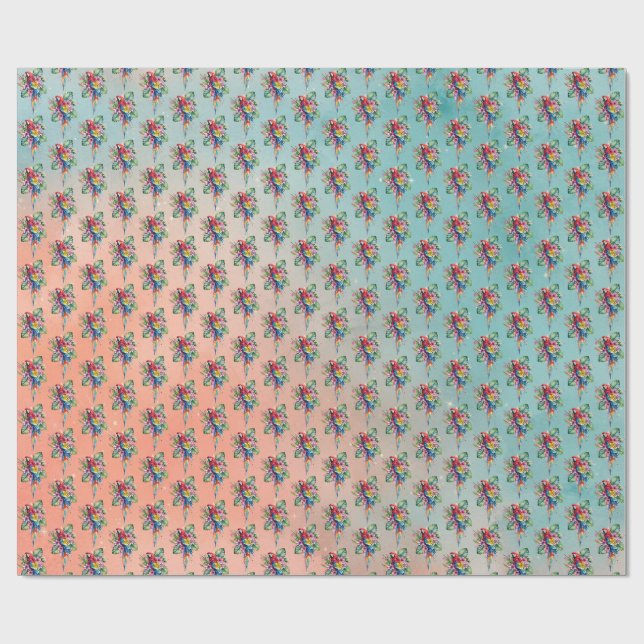 Papier Cadeau Perroquet (Plat)