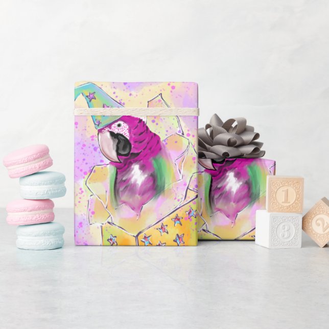 Papier Cadeau Perroquet (Baby Shower)