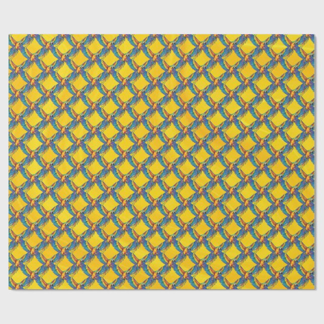 Papier Cadeau Perroquet (Plat)