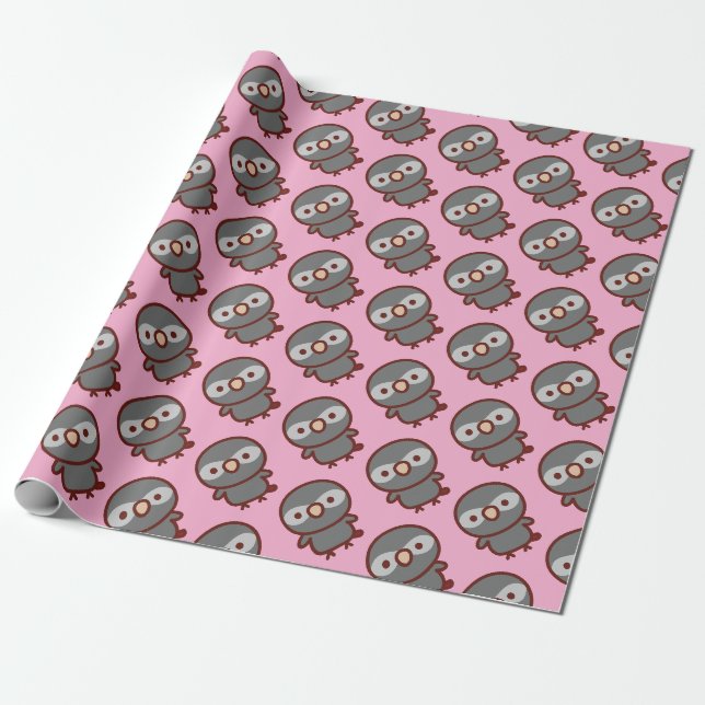 Papier Cadeau Perroquet Gris Timneh (Déroulé)