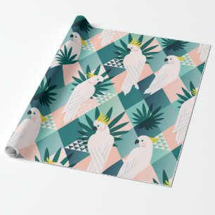 Papier Cadeau Perroquet sur Palm 1
