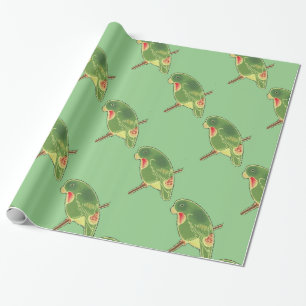 Papier Cadeau Perruche verte tropicale Thunder_Cove