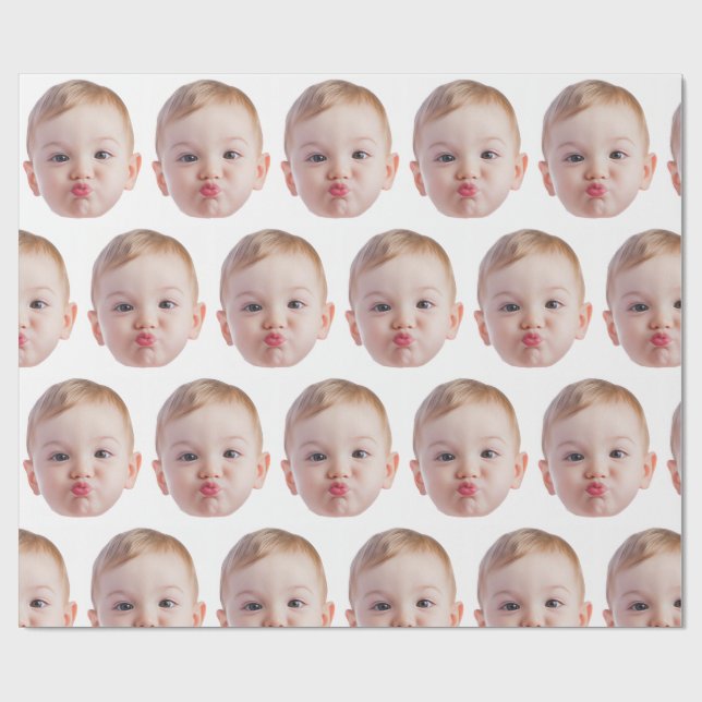 Papier Cadeau Personalized Face Print Custom Photo Gift  (Plat)