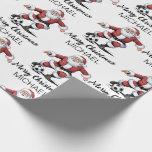 Papier Cadeau Personalized Merry Christmas Santa Claus Soccer<br><div class="desc">Personalized Merry Christmas Santa Claus Soccer Wrapping Paper</div>
