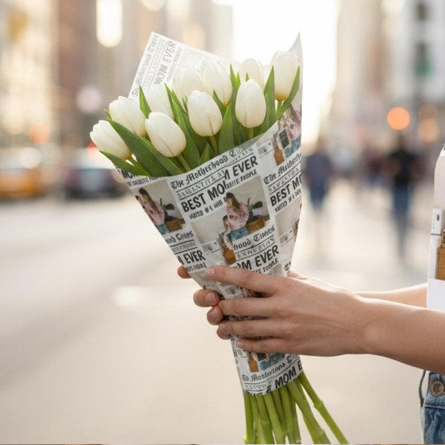 Papier Cadeau Personalized Mother’s Day Newspaper (Créateur téléchargé)