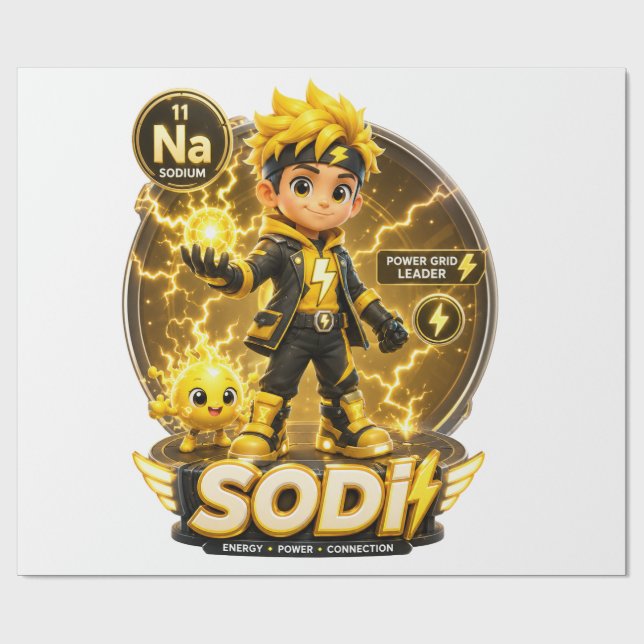 Papier Cadeau Personnage ATOMIVRA Sodium  (Plat)