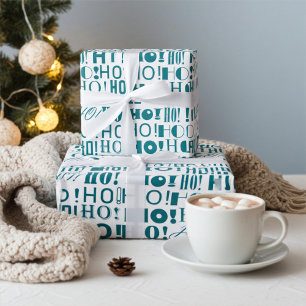 Papier Cadeau Personnalisable Père Noël HO ! Oh ! Oh ! Salutatio